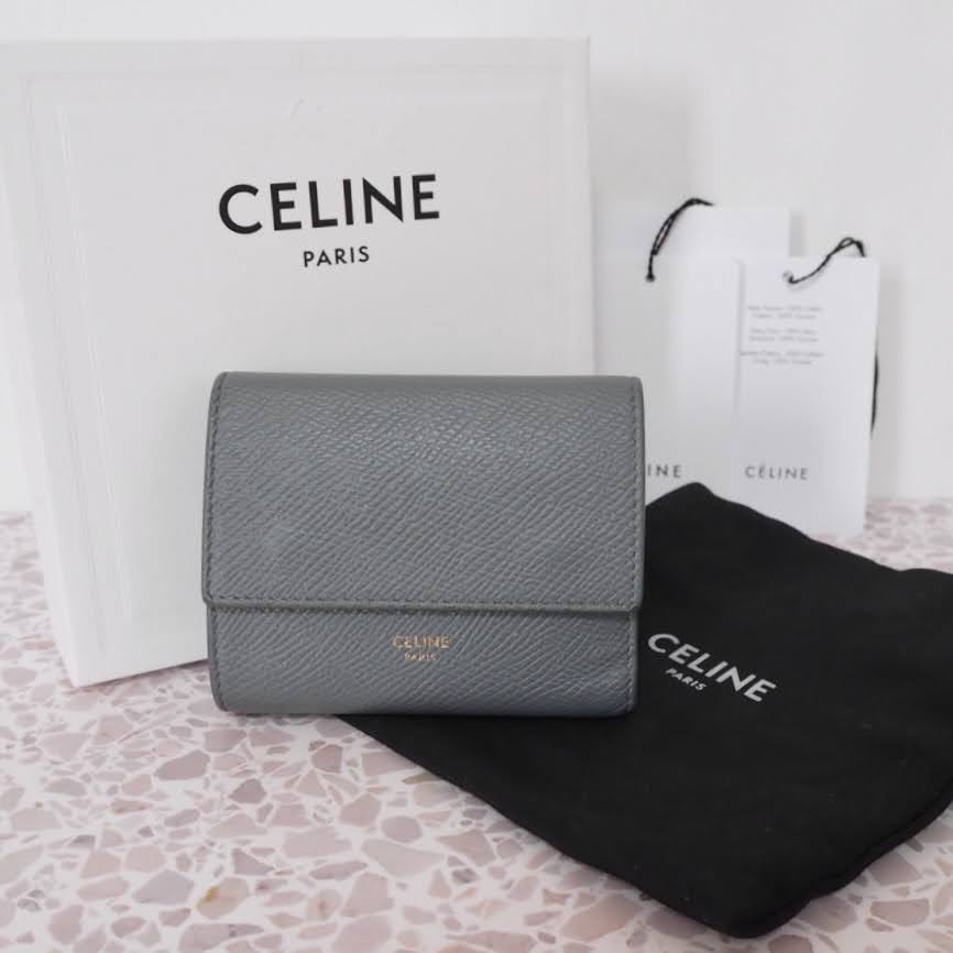 セリーヌ CELINE レザー スモールトリフォールド 三つ折り財布-