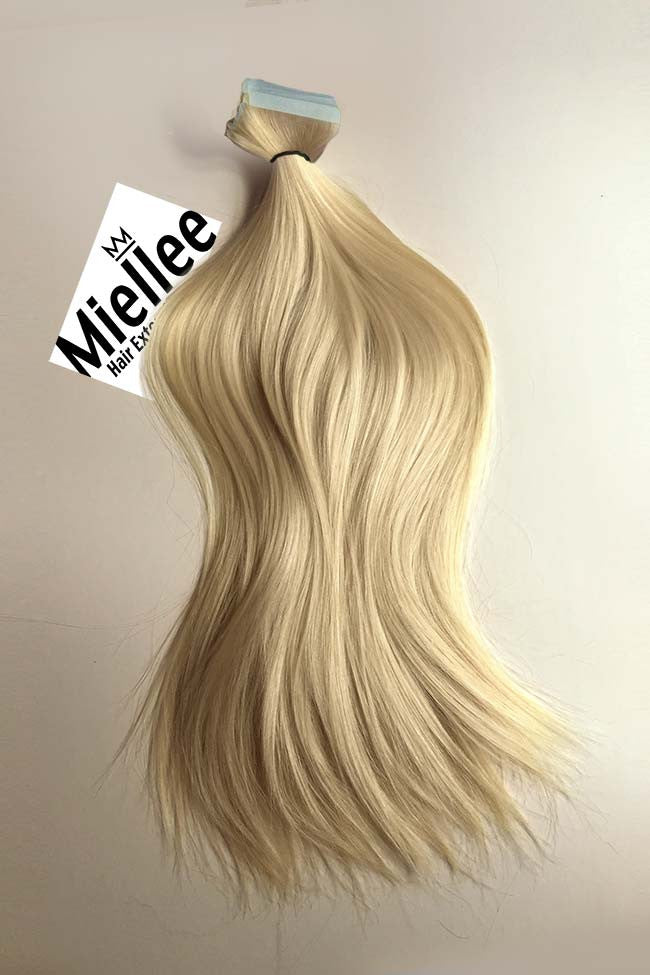 Tape In Hair Extensions Butter Blonde 613 Silky Straight