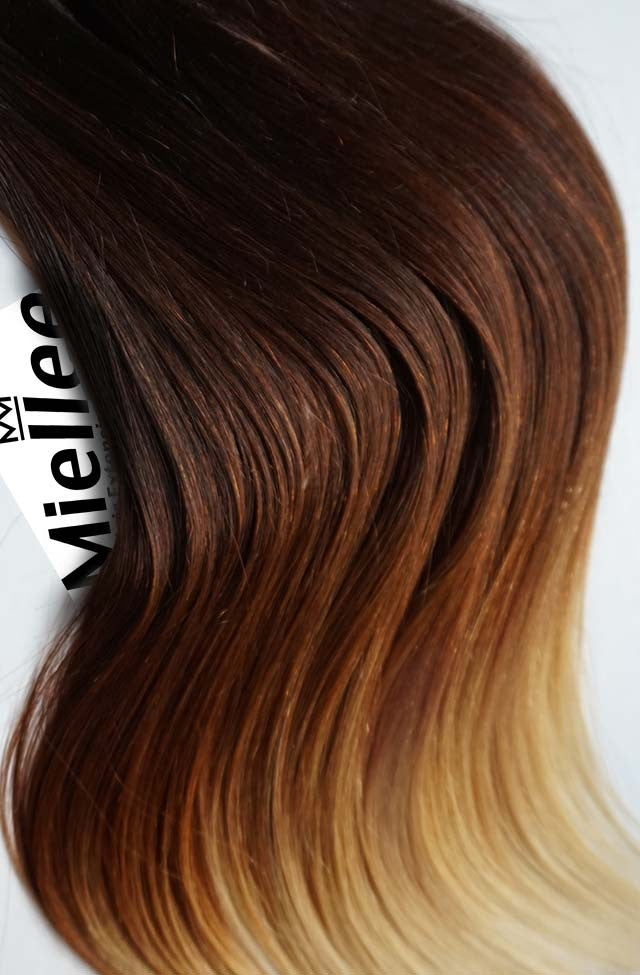 High Contrast Gold Ombre Silky Straight Remy Human Hair