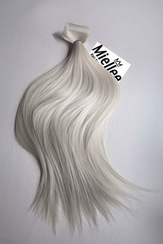 Tape In Hair Extensions Icy Blonde Silky Straight Remy Hair