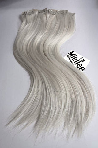 Clip In Extensions Icy Ash Blonde Silky Straight Miellee