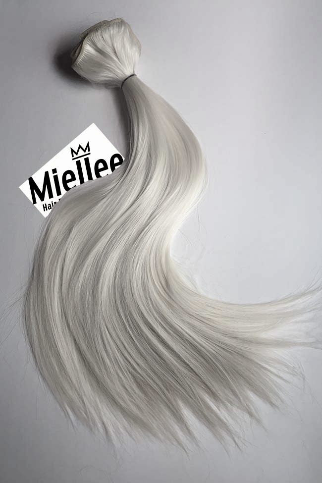 Icy Blonde Weaving Hair Extensions Silky Straight Remy Human