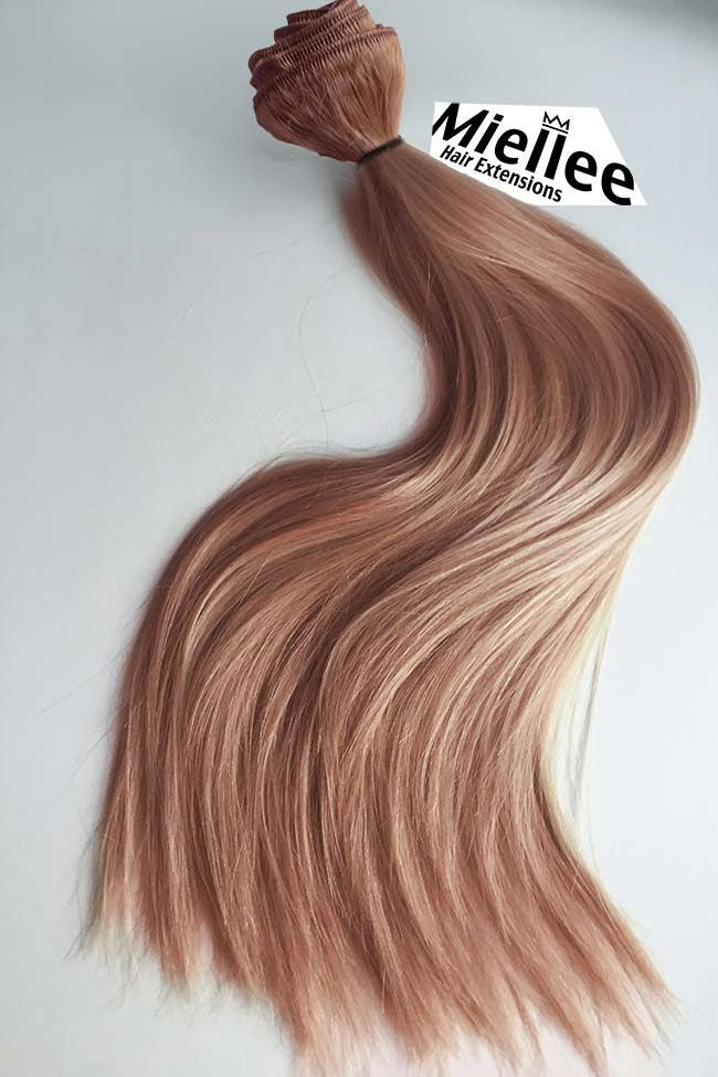 rose gold human hair extensions