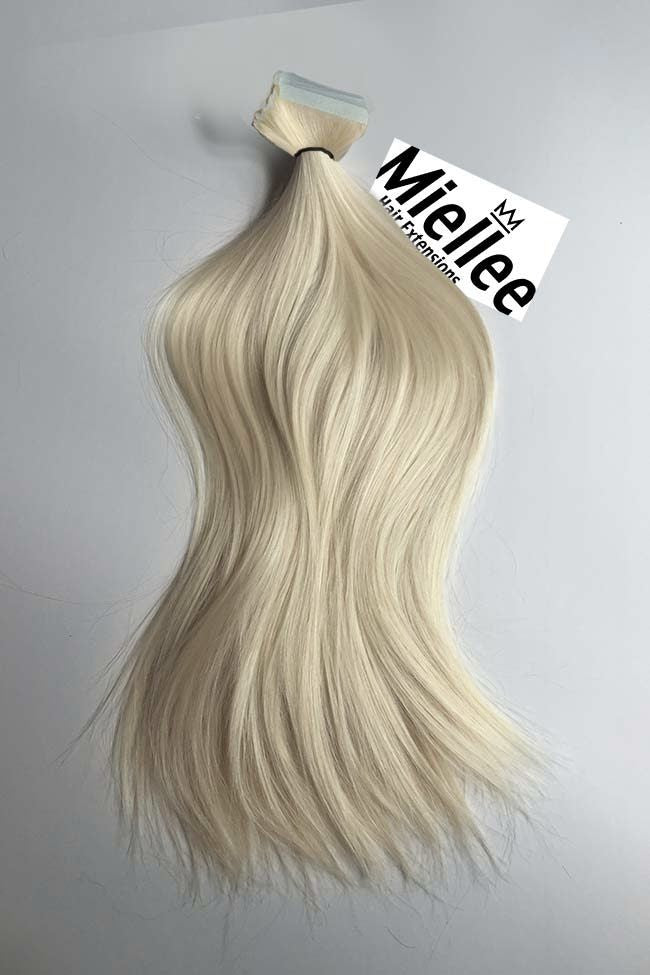 Vanilla Blonde Tape In Extensions Silky Straight Remy Human Hair