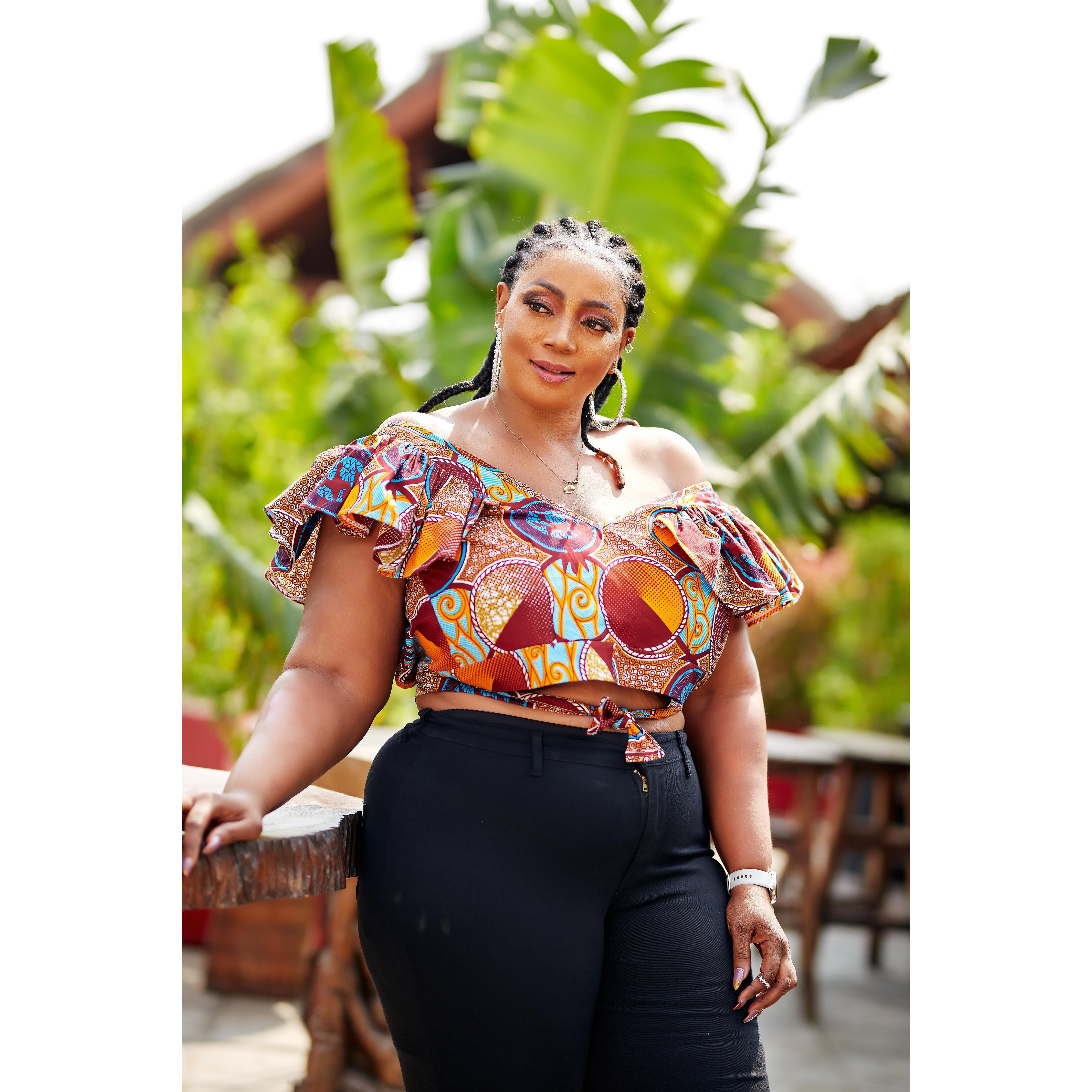 Ade African Print Peplum Belt