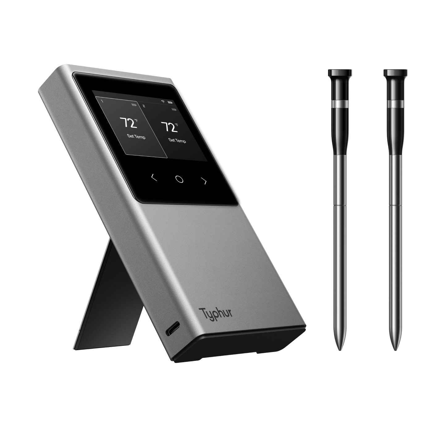 Wireless Meat Thermometer, High-Temperature Grilling Meat Thermometer 2  Probes, IP67 Waterproof Digital Bluetooth Food Thermometer for for Oven