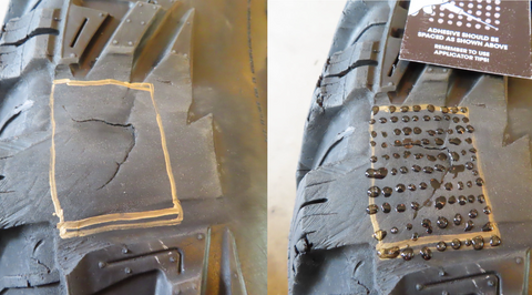 gluetread sidewall repair process