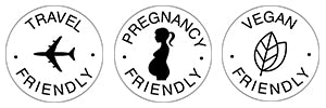 Travel Friendly, Pregnancy Friendly and Vegan Friendly