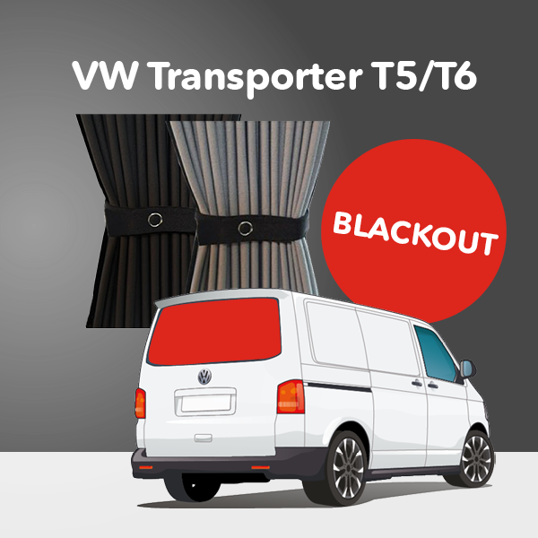 VW T5 / T6 Trennvorhang für die Fahrerkabine (Premium-Blackout)