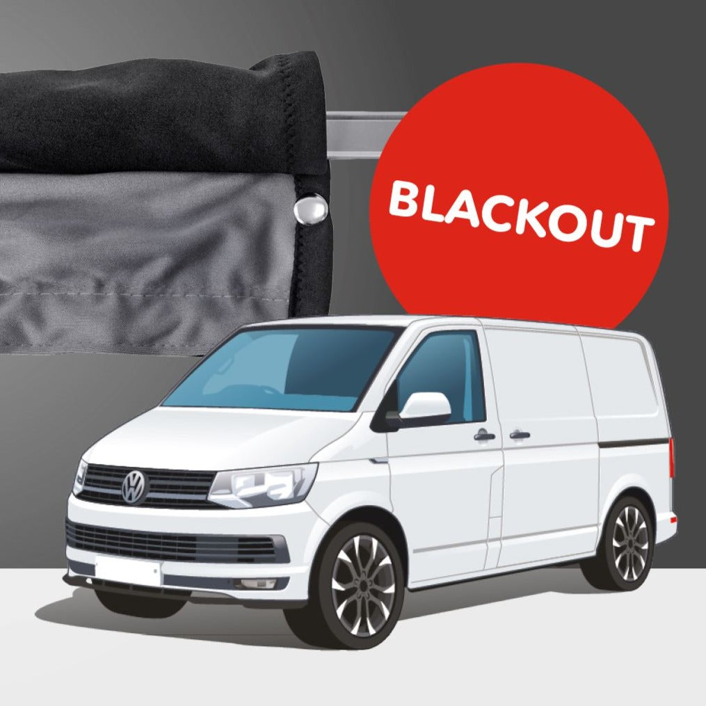 VW T5/T6 LWB Campervan Blackout Curtain Set - Twin Sliding Doors, Nearside  Rear Quarter and Tailgate - Clearcut Conversions