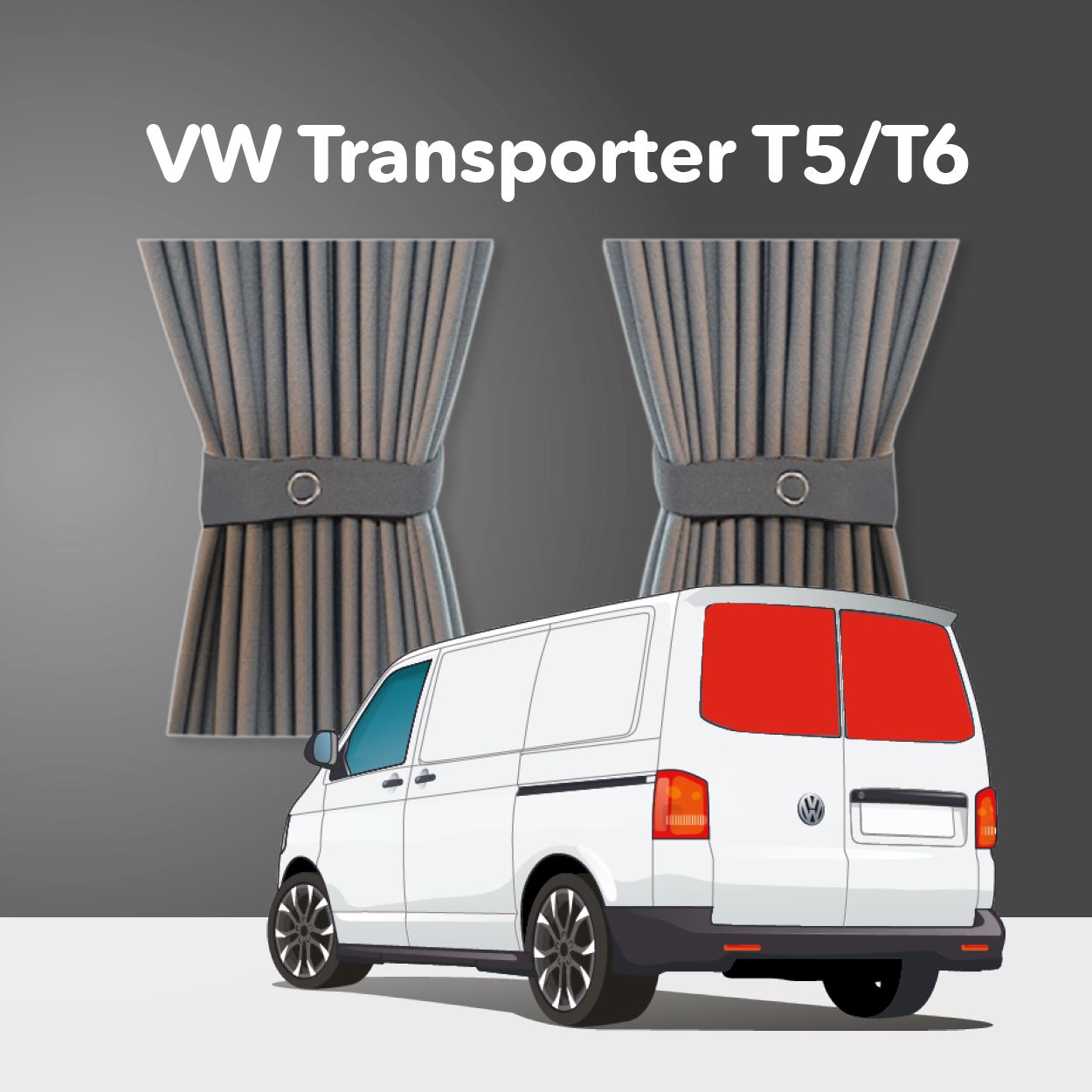 Vorhang Windschutzscheibe 2 Seitenfenster VW T3 - CF10454 