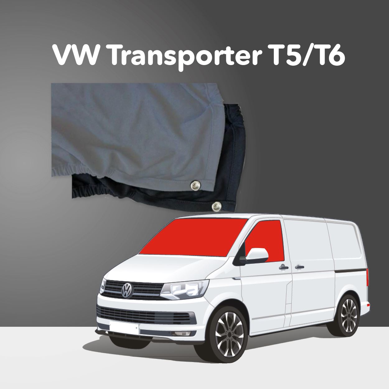 Trennvorhang für Pkw oder Transporter, zwischen Vorder- und Rücksitzen,  schwarz