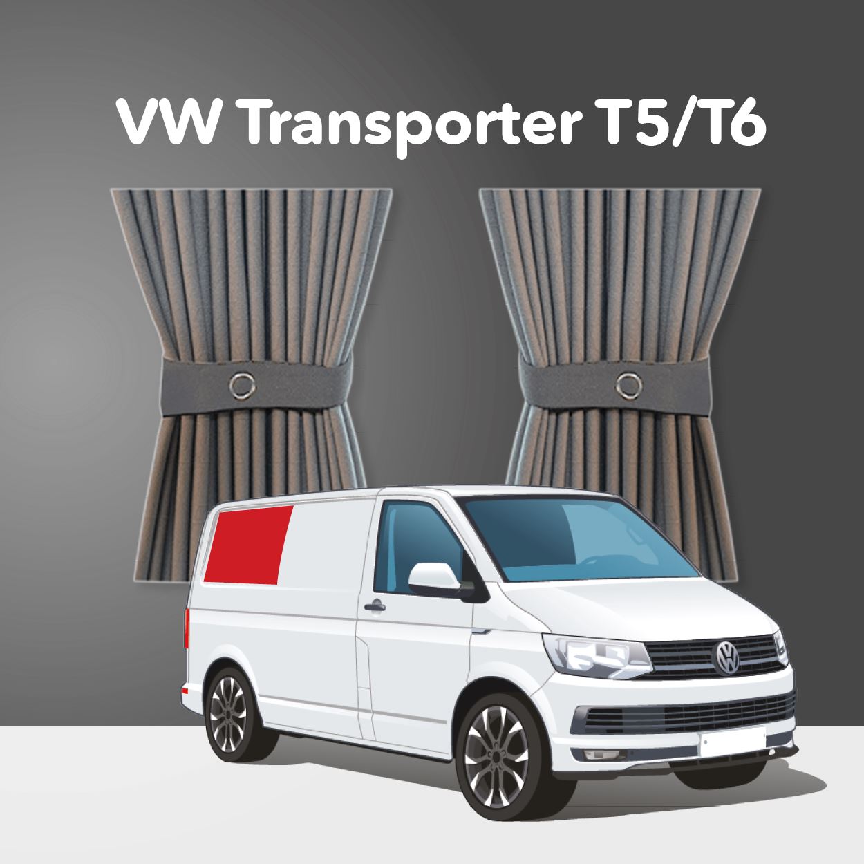 Shore Vans Blackout Curtains Compatible with VW T5 T5.1 T6 T6.1