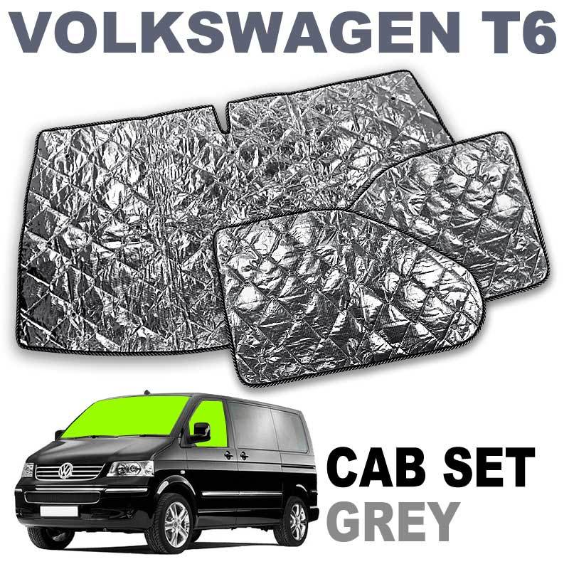 VW T5 Set Fahrerkabine - Climat NT Silber-Thermomatten Innenraum