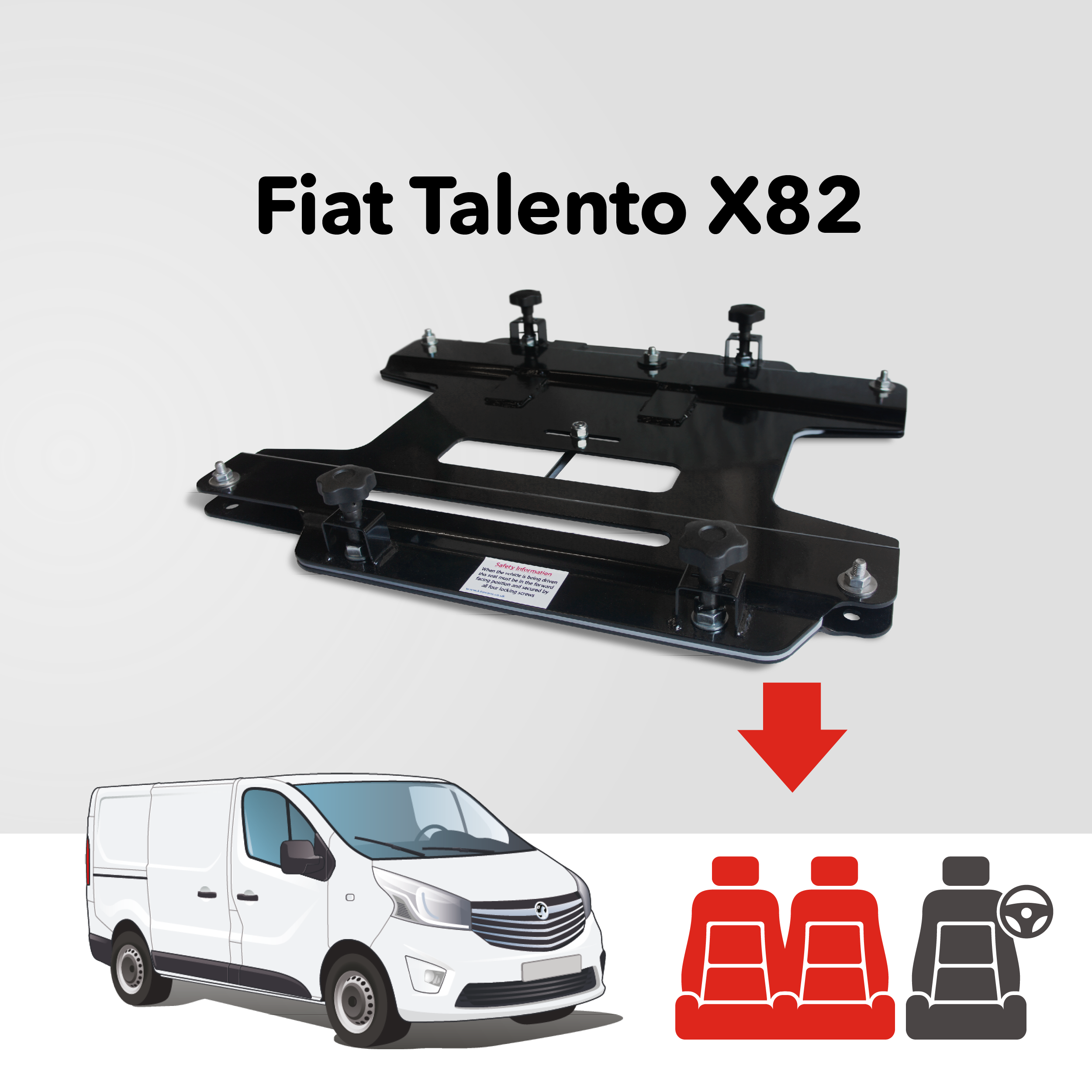 (EU für Nissan Doppelsitz-Drehkonsole - NV300/Primastar 2014+ Kiravans