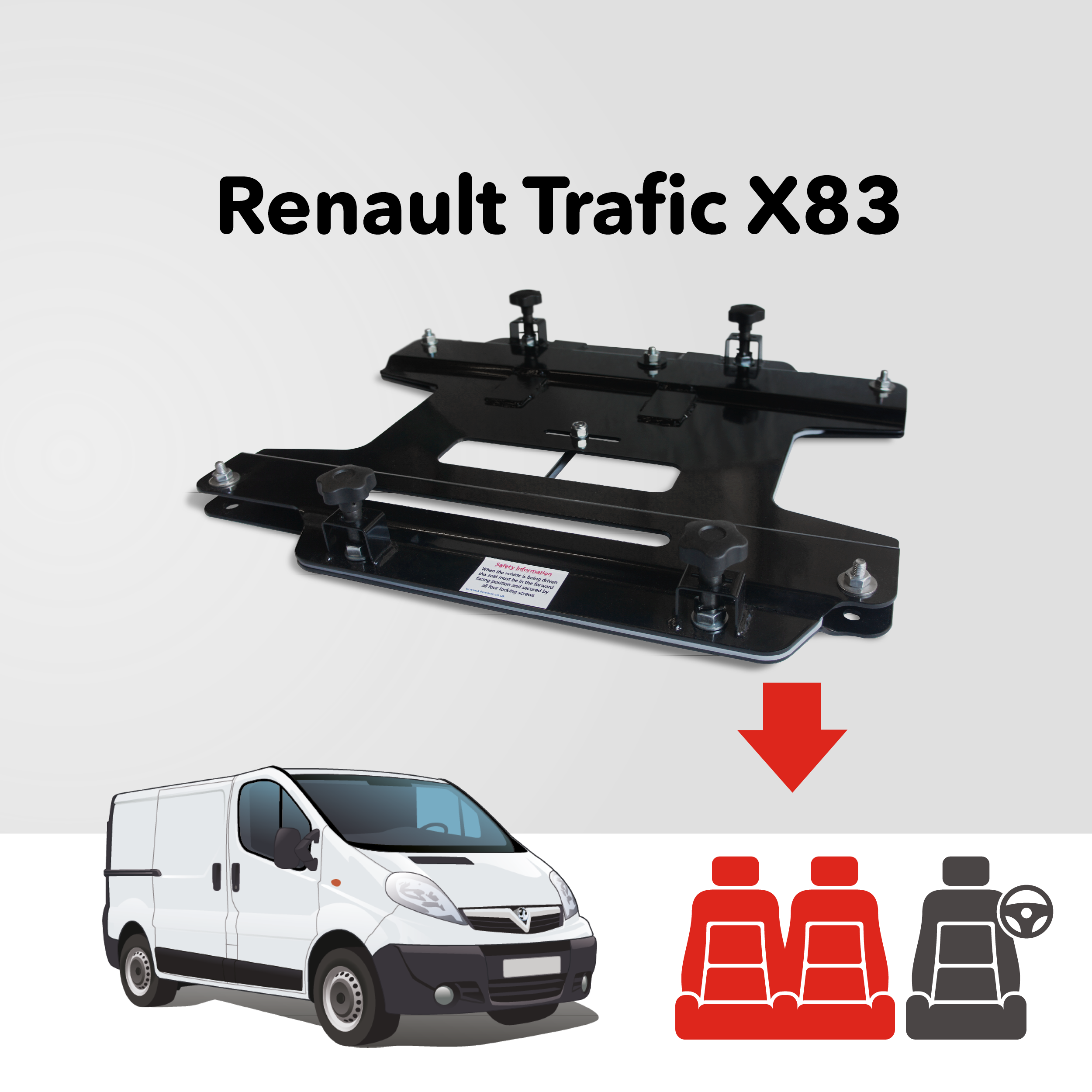 Siege avant droit (banquette double) occasion Renault trafic 3