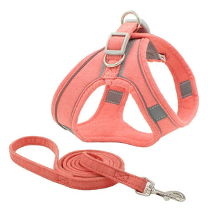 Soft Reflective Dog Harness Set - Pink - FrostBytz