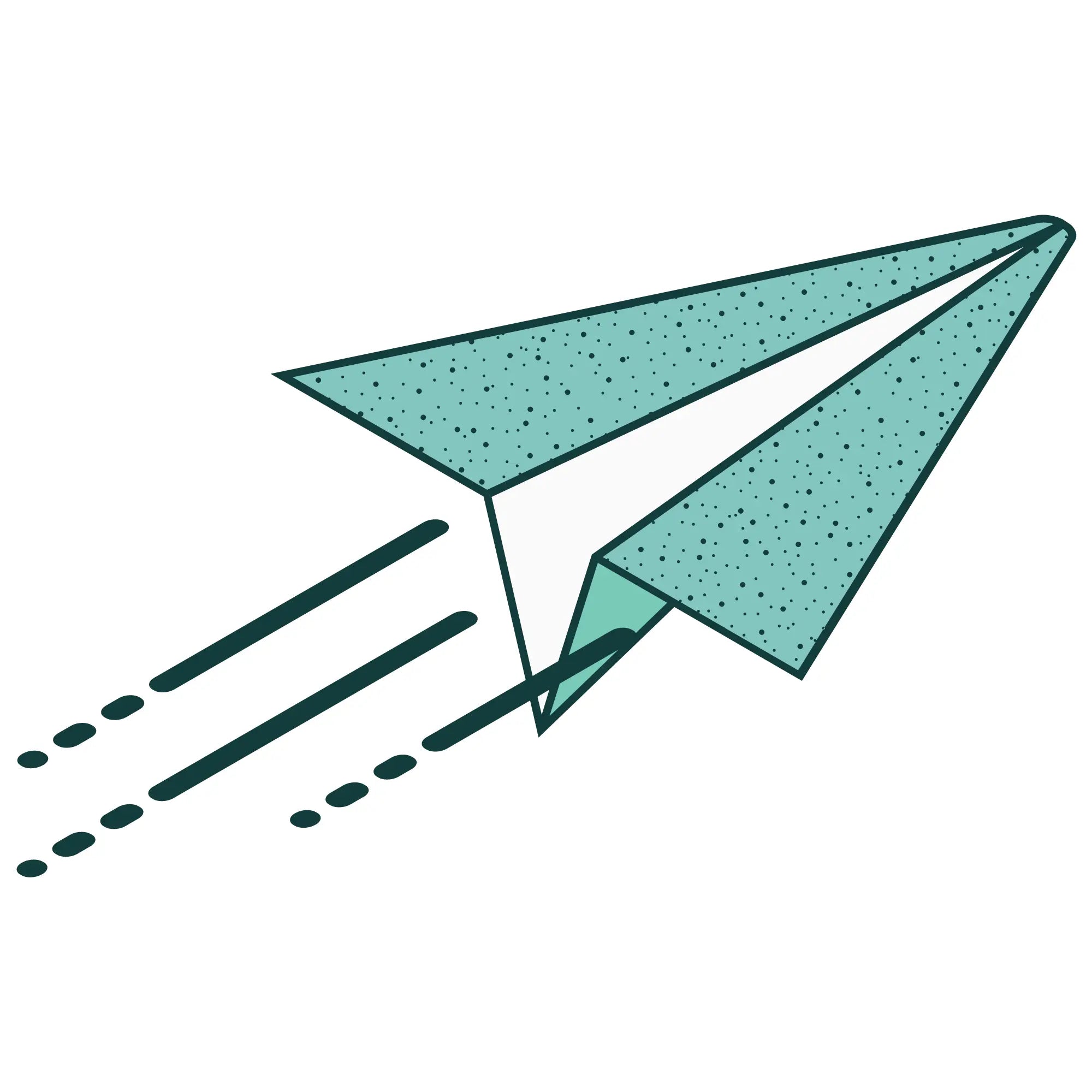 100% anonymous paper airplane icon