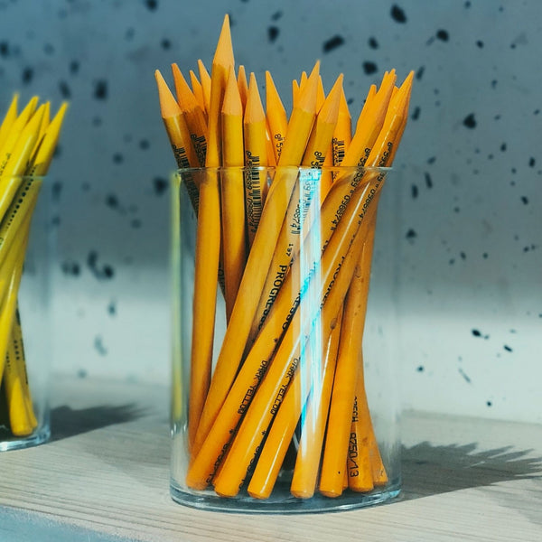 Reused jar for desk organization