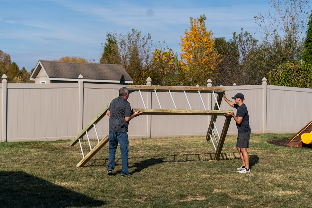 easy assembly monkey bar set from jack and june outdoor play equipment