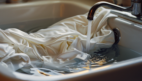 Washing Men's Silk Shirt in Sink