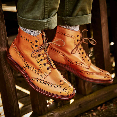 Tricker's Stow Acorn Country Brogue Boots for Men