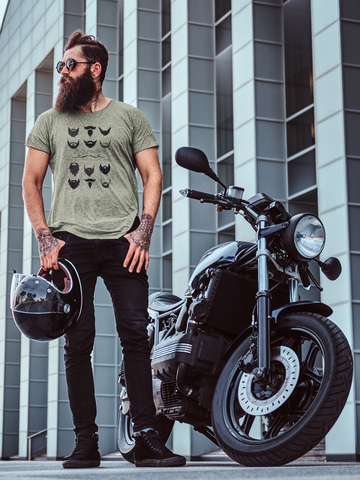 man with beard and motorcycle a real pogonophile