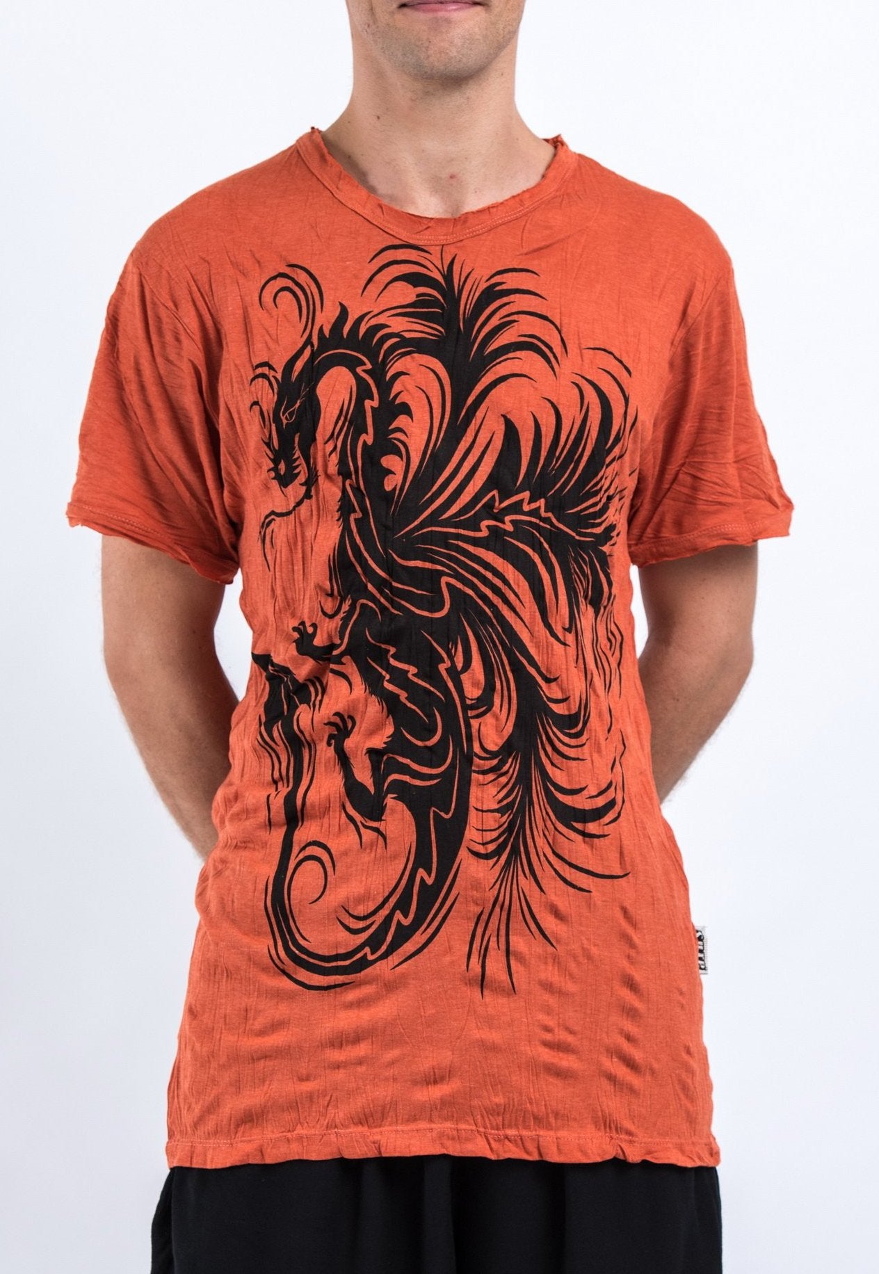 Sure Design Men S The Dragon T Shirt Orange Sure Design Wholesale