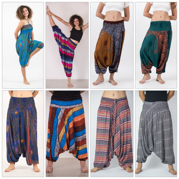 Wholesale Assorted set of 10 Thai Jumpsuit Low Crotch Genie Pants ...