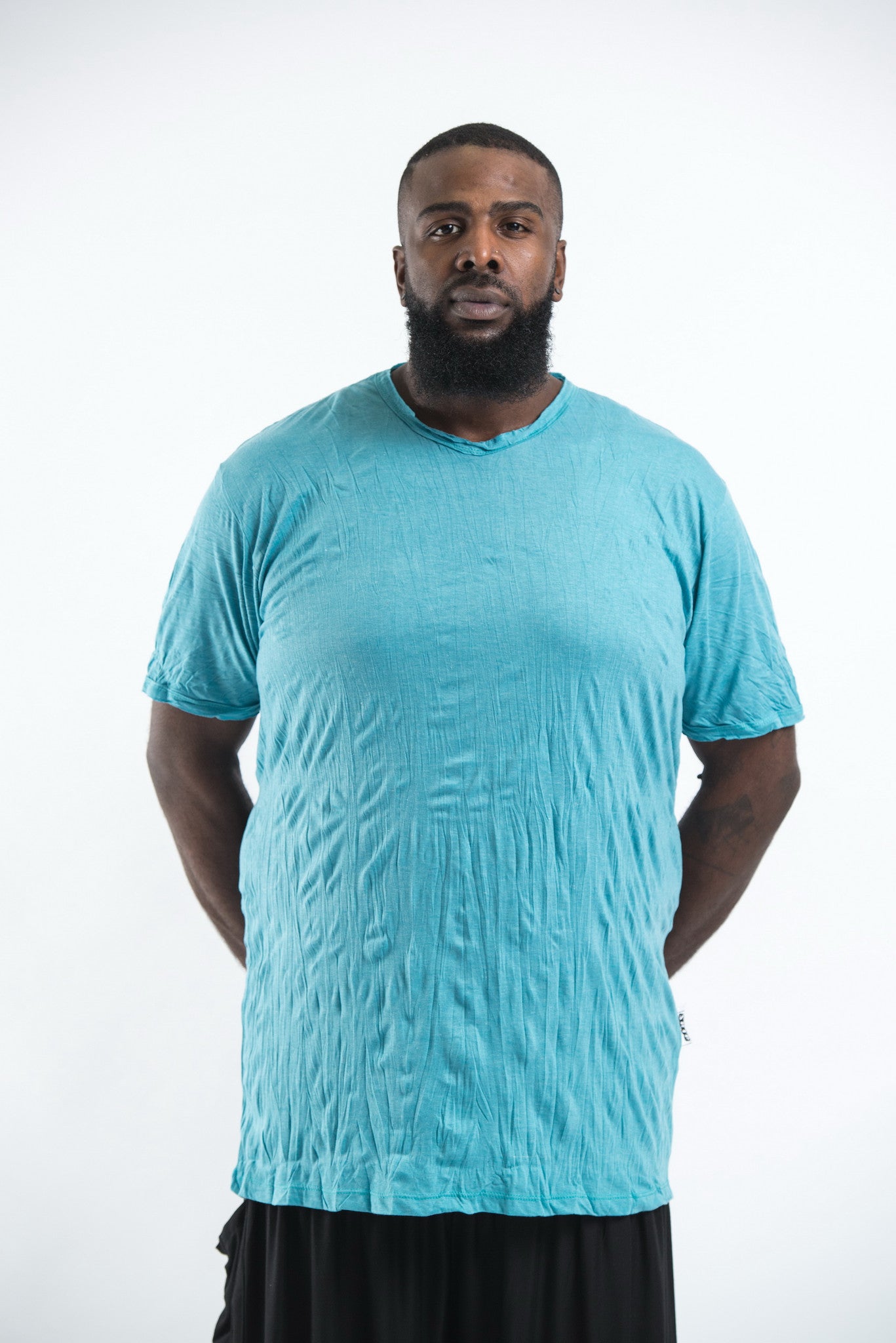 Plus Size Sure Design Men's Blank T-Shirt Turquoise – Sure Design Wholesale