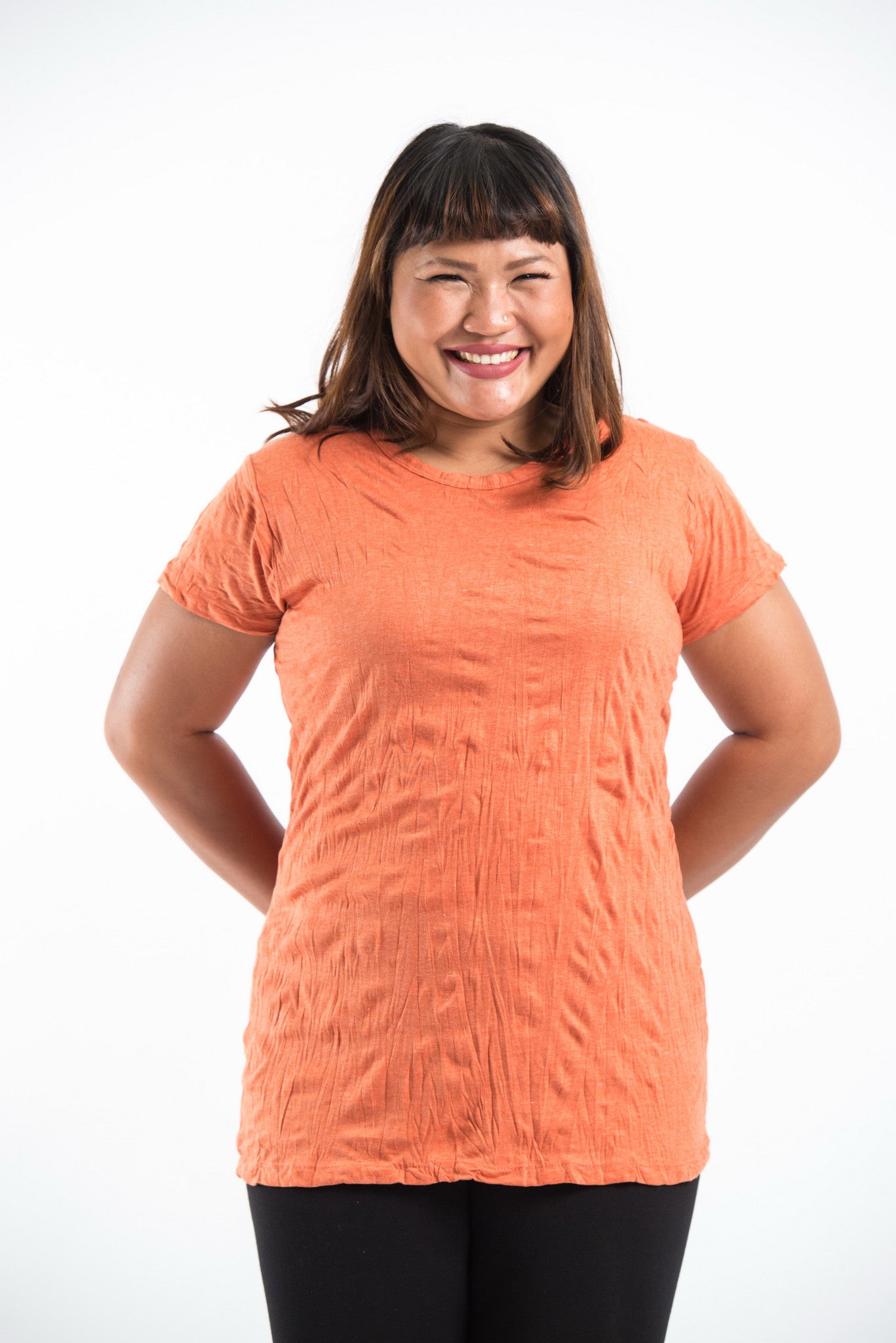 medier smøre Gør det godt Plus Size Sure Design Women's Blank T-Shirt Orange – Sure Design Wholesale