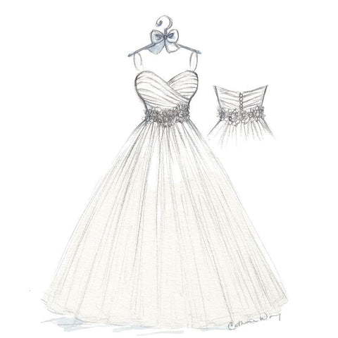 wedding dress sketch