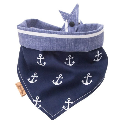 Father's Day Dog Bandana - Navy Blue Anchor Reversible – Life for Pawz
