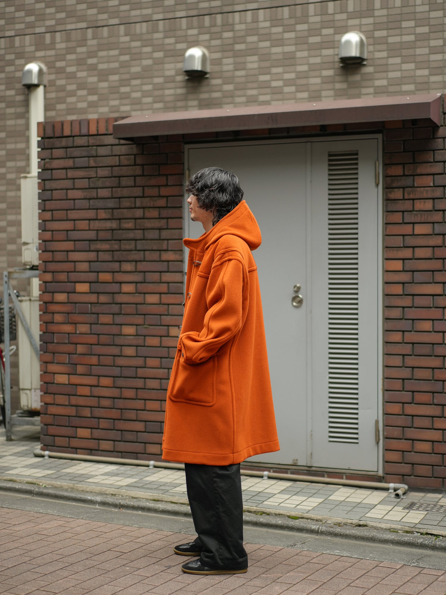 RELAX DUFFLE COAT -ORANGE- – DAN