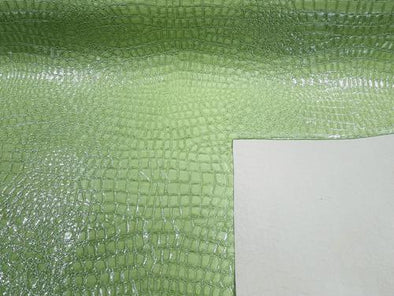 Orange 53/54 Wide Gator Fake Leather Upholstery, 3-D Crocodile Skin Texture Faux  Leather PVC Vinyl Fabric Sold By The Yard.