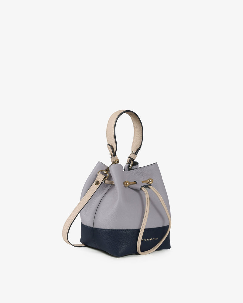 Strathberry Lana Midi Bucket Bag Grey