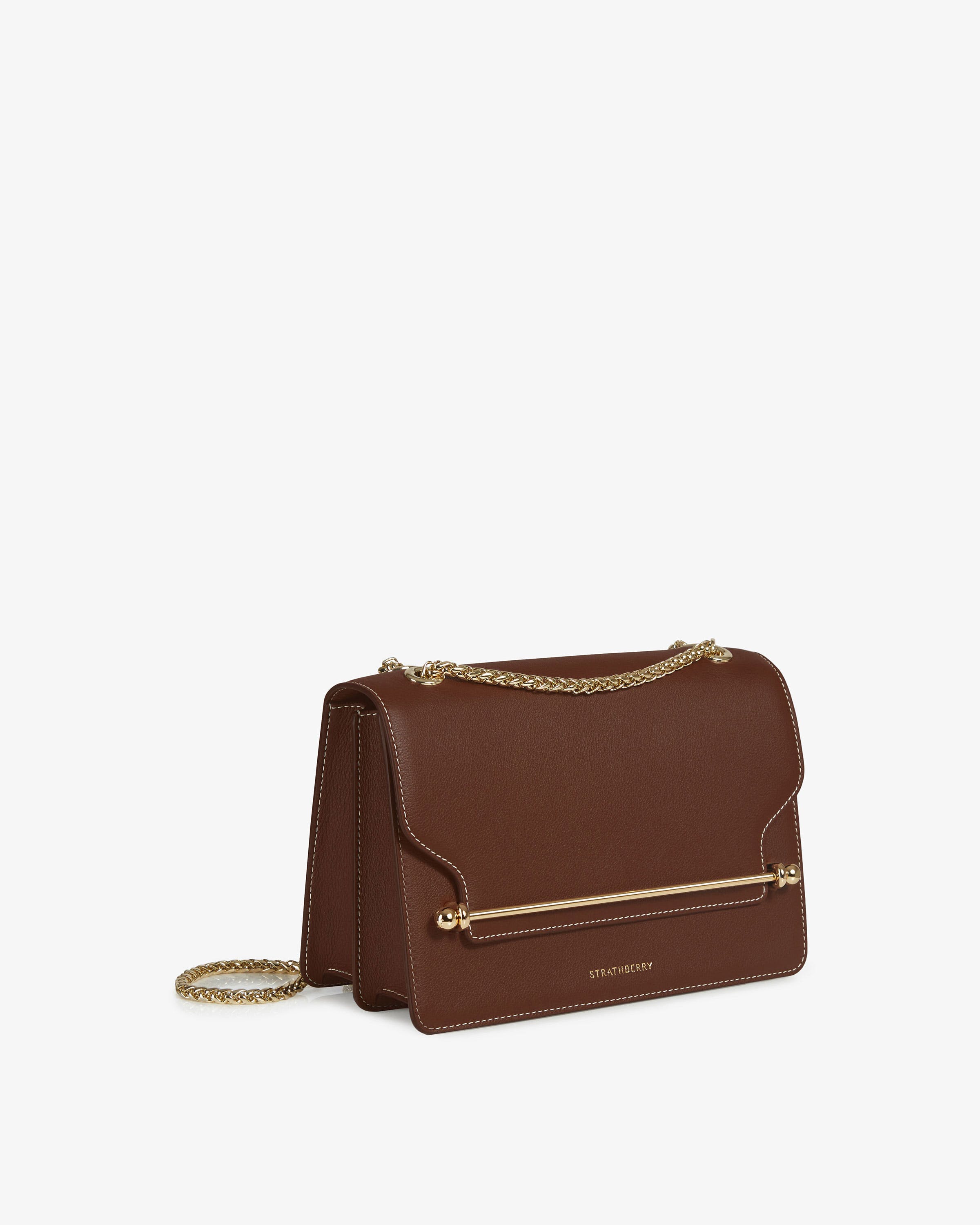 Strathberry - East/West - Crossbody Leather Handbag - Brown | Strathberry