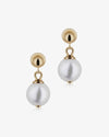 Picture of Lana Pearl Earrings - 22 Carat Gold Gilded