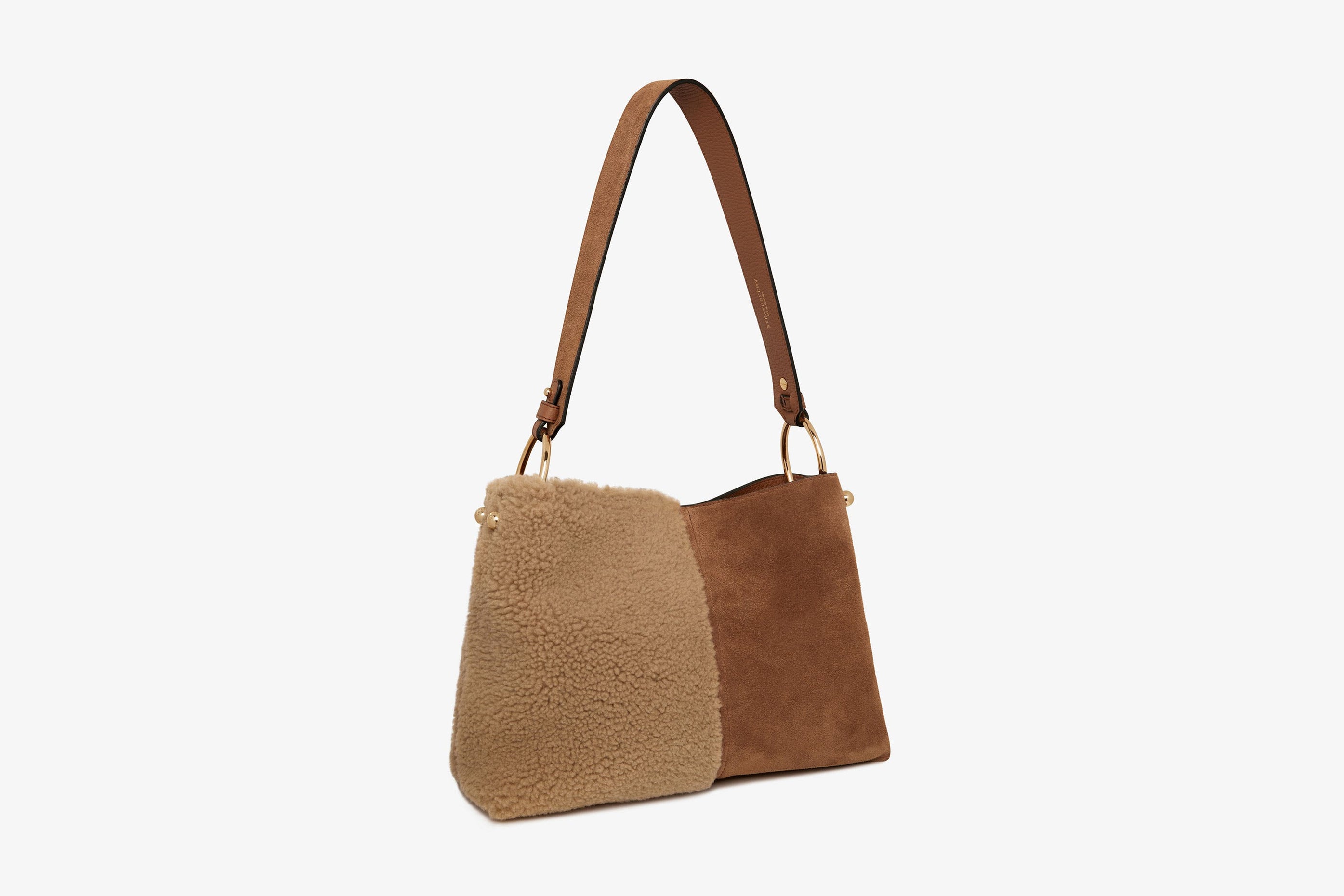 A view showcasing our Lana Hobo - Caramel Shearling