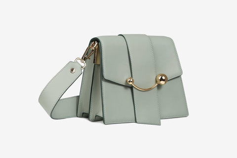 Strathberry - Box Crescent - Leather Shoulder Bag - Green