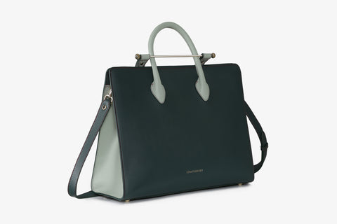 The Strathberry Tote - Top Handle Leather Tote Bag - Green