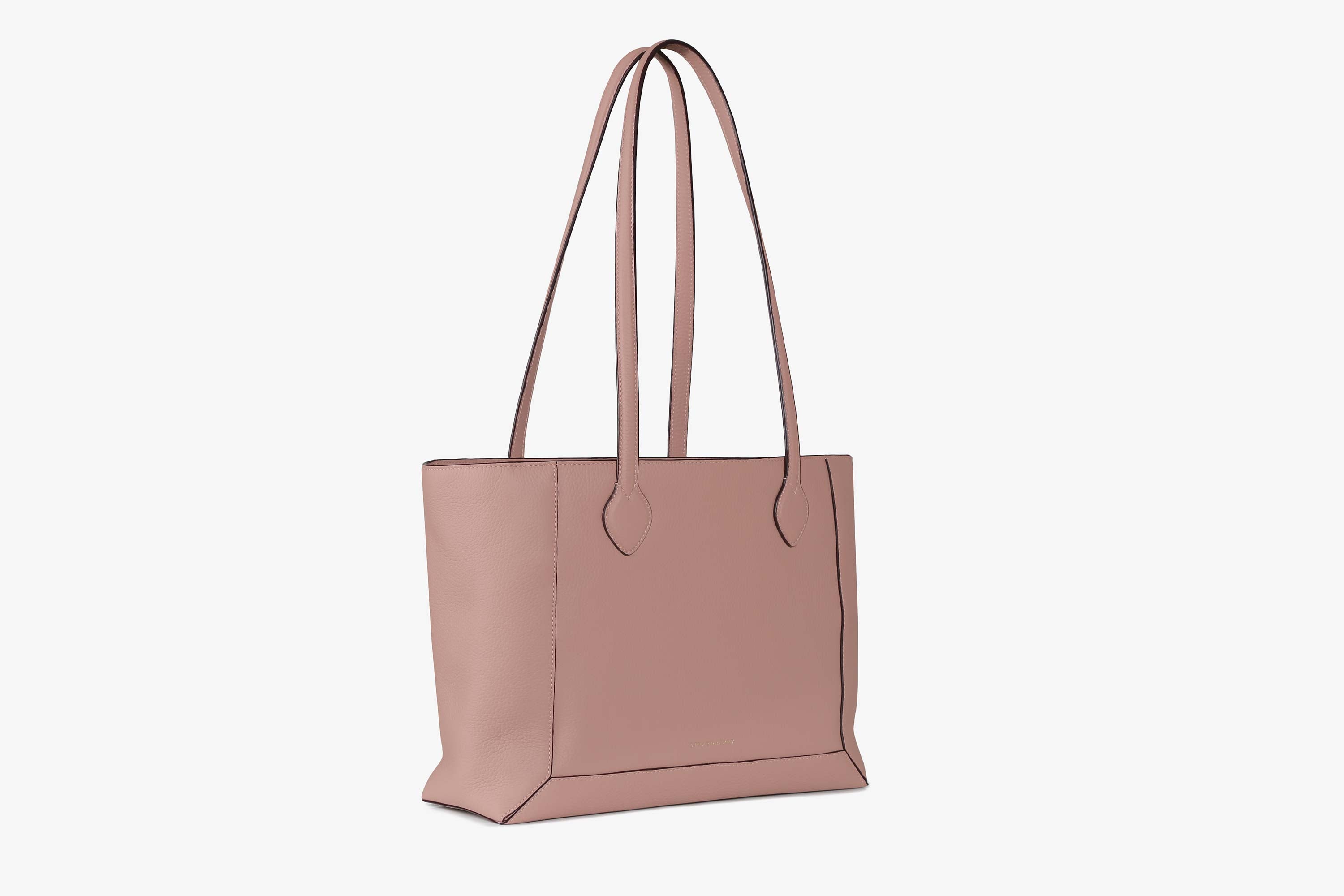 The Strathberry Nano Tote - Lizard-Embossed Leather Blush Rose