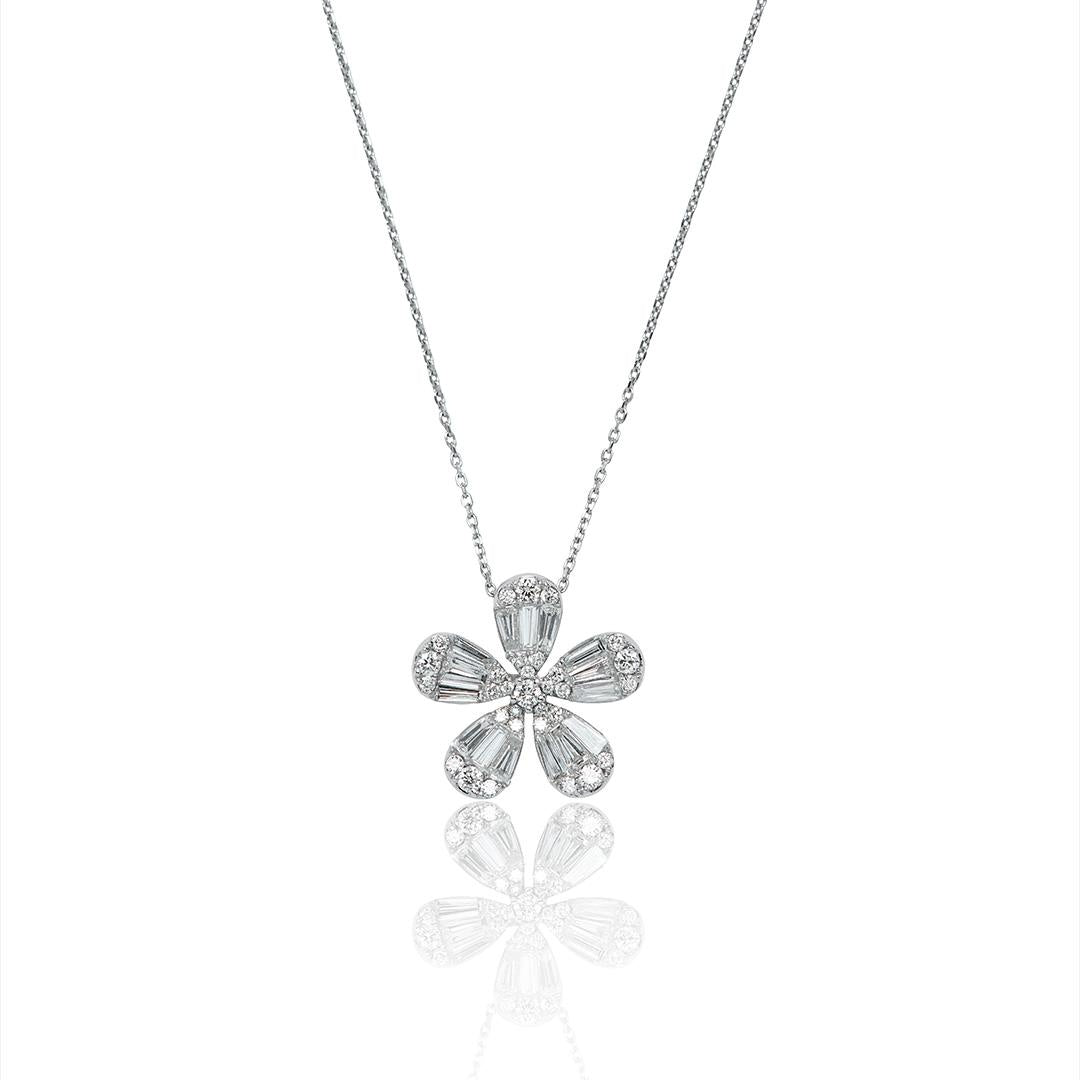 diamond daisy pendant