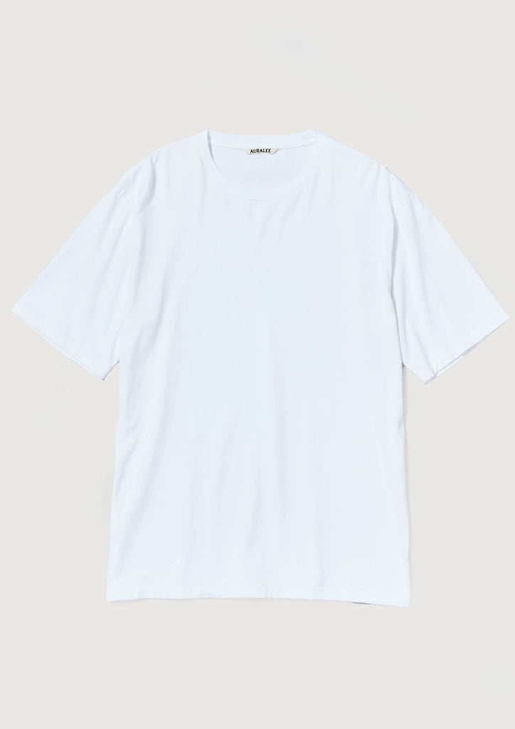 AURALEE - SEAMLESS CREW NECK TEE - WHITE – SOLAR MTP