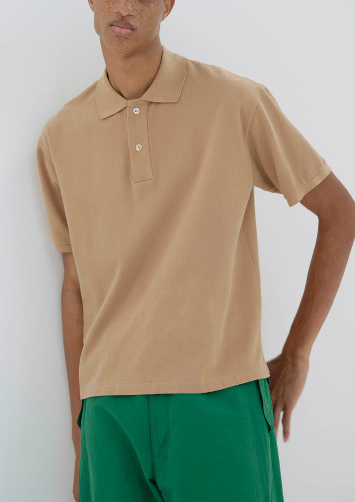 AURALEE - SUPER FINE COTTON PIQUE BIG POLO IVORY – SOLAR MTP