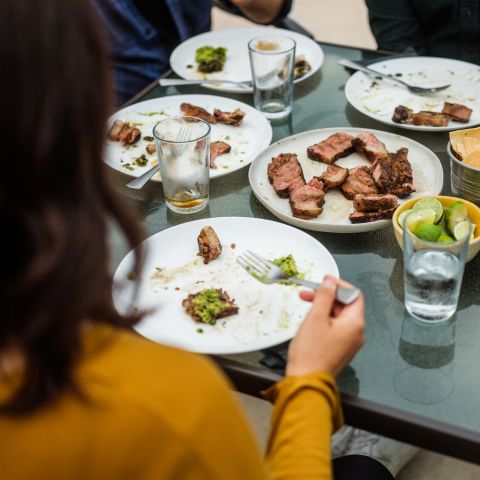 A meal shared with friends