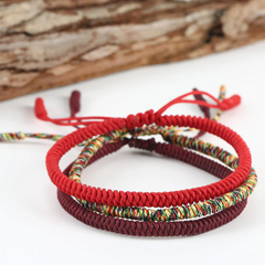 Handmade Tibetan Buddhist Knots Lucky Rope Bracelet