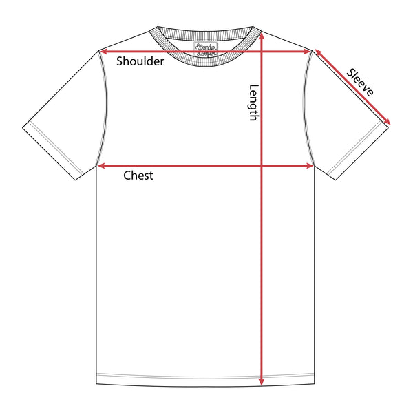 T-shirt Measurements – Wonder Looper
