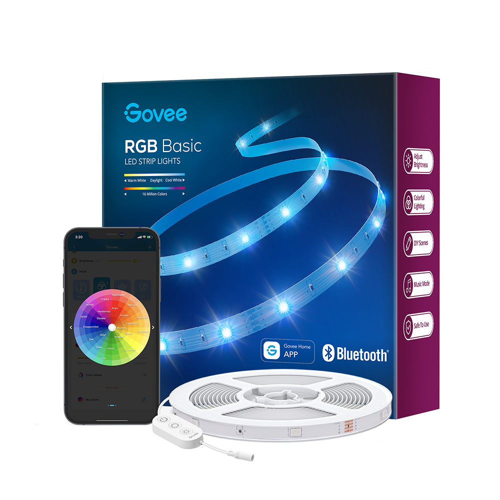 Govee RGB Bluetooth LED Strip Lights(1*10m) – UK-GOVEE