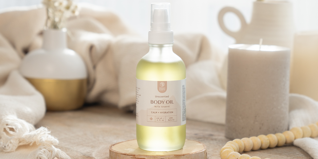 botanical body oil for dry and sensitive skin